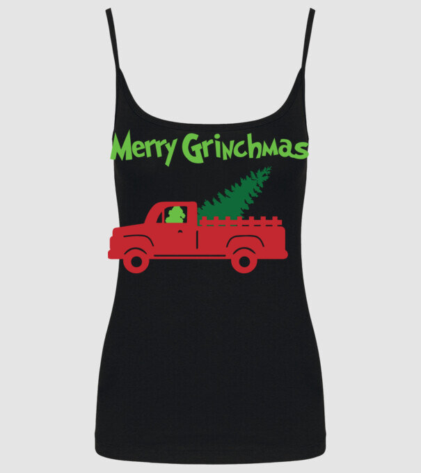 Grinchmas truck model negru pe tricou