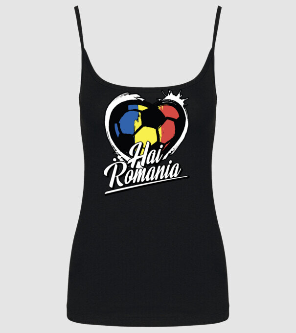 Hai romania heart model negru pe tricou