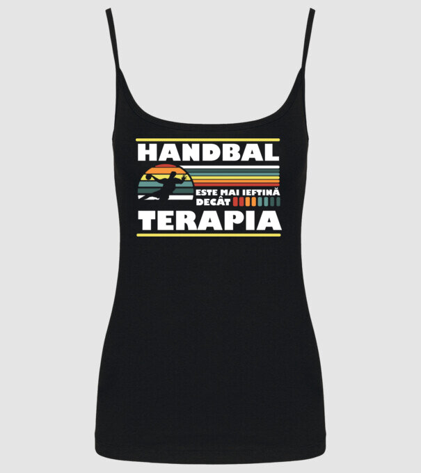 Handbal terapia model negru pe tricou