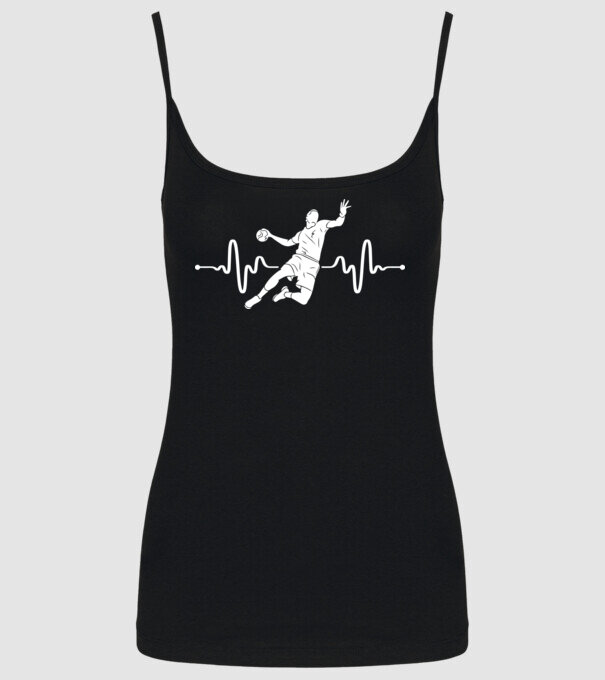 handball heartbeat model negru pe tricou