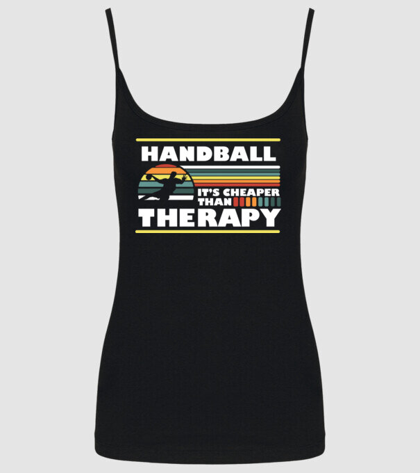 Handball therapy model negru pe tricou