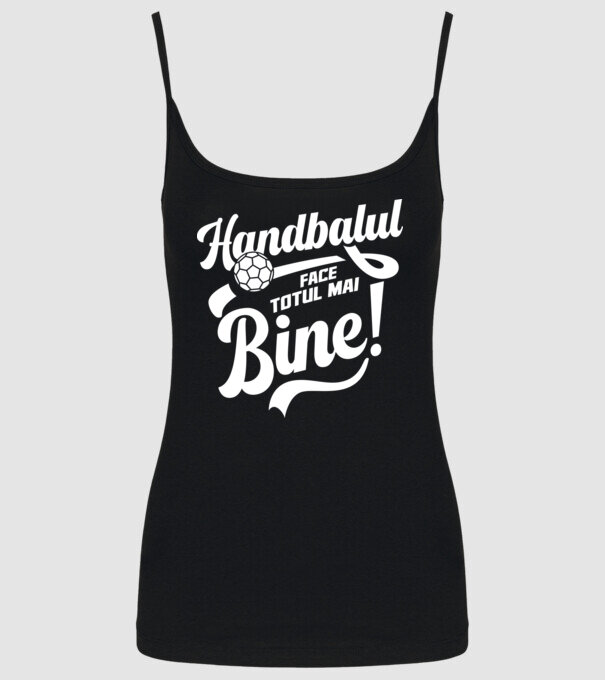 Handbalul face totul mai bine model negru pe tricou