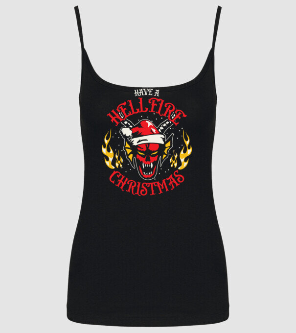 Hellfire Christmas model negru pe tricou
