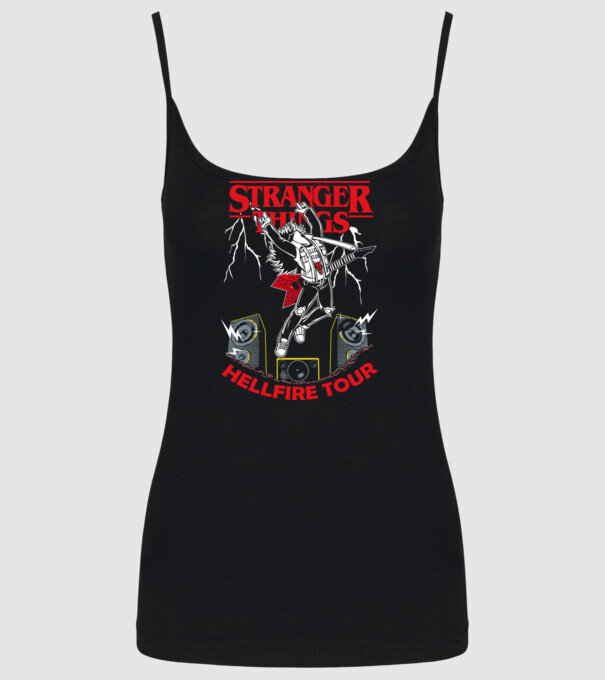HELLFIRE TOUR model negru pe tricou