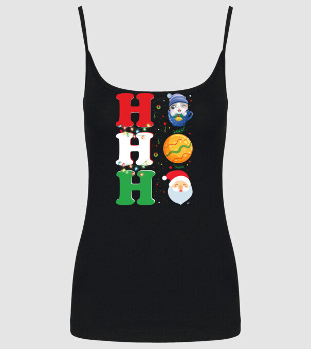 Ho-ho-ho christmas model negru pe tricou