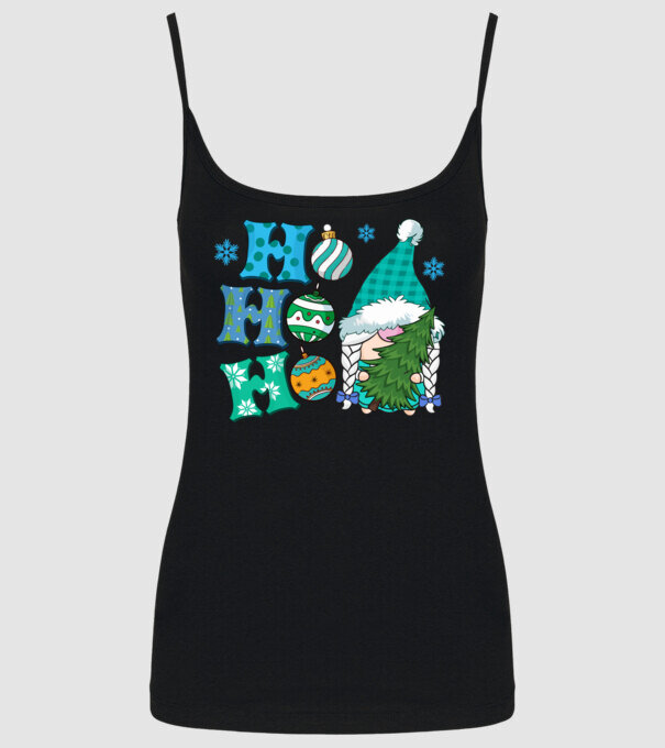 Ho-ho-ho gnome model negru pe tricou
