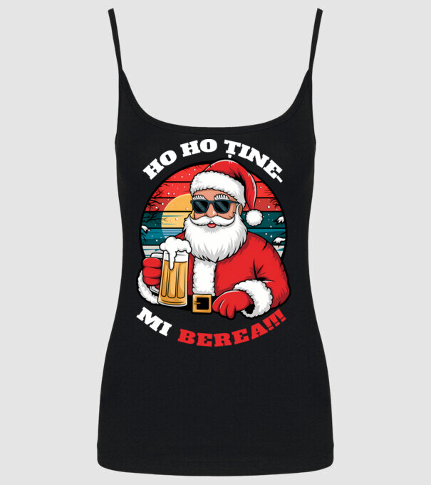 Ho ho ține mi berea! Negru model negru pe tricou