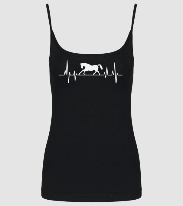 horse heartbeat model negru pe tricou