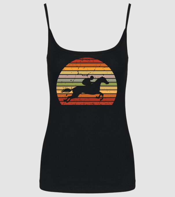 horse race model negru pe tricou