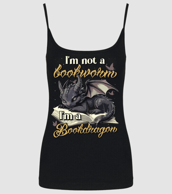 I am not a bookworm i am a bookdragon model negru pe tricou
