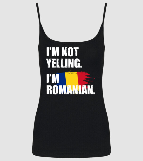 I'm not yelling model negru pe tricou