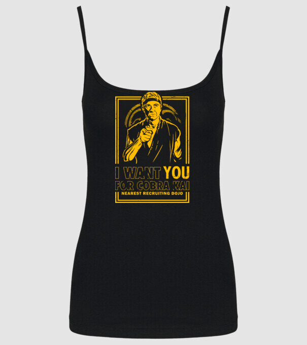 I want you cobra kai model negru pe tricou