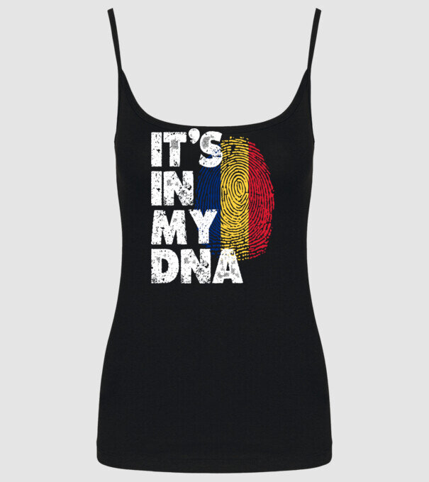 its in my dna model negru pe tricou