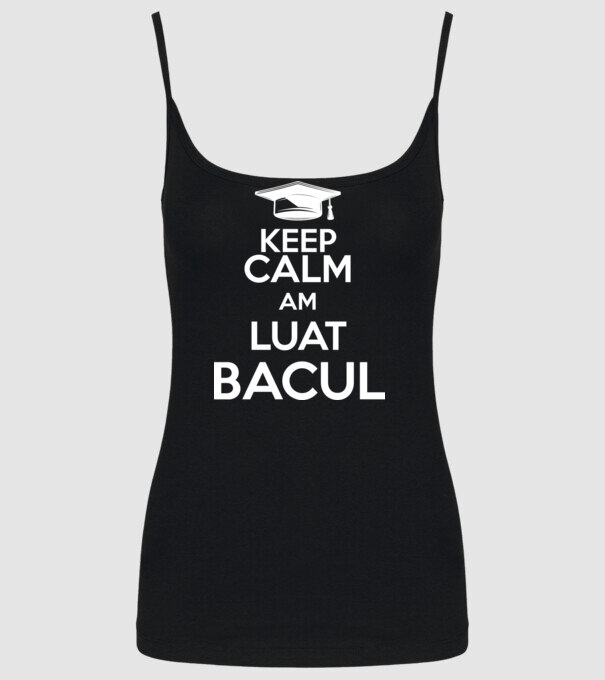 Keep calm, am luat bacul model negru pe tricou