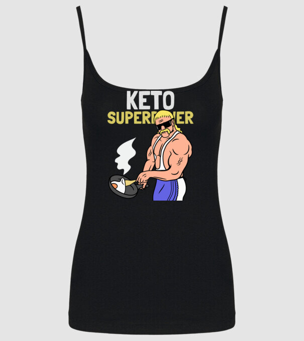 KETO SUPERPOWER model negru pe tricou