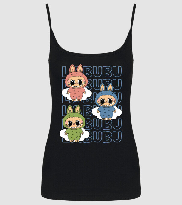 LABUBU model negru pe tricou
