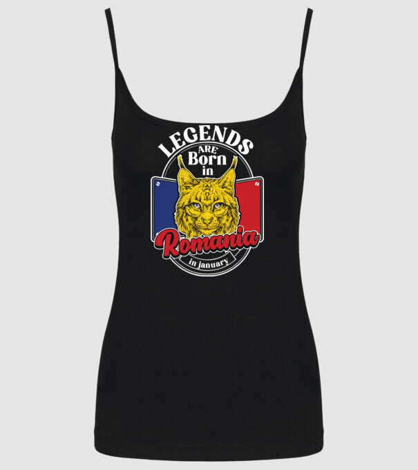 Legends are born in România january model negru pe tricou