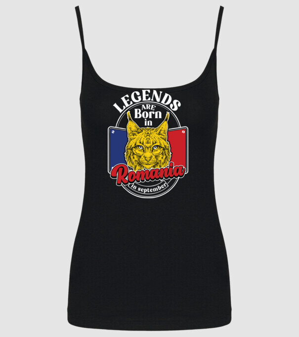 Legends are born in România september model negru pe tricou