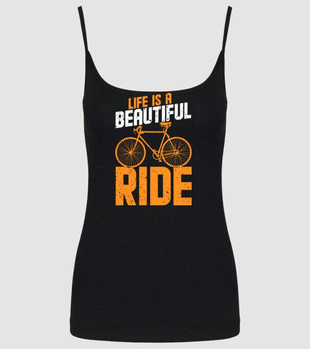 Life is a beautiful ride model negru pe tricou