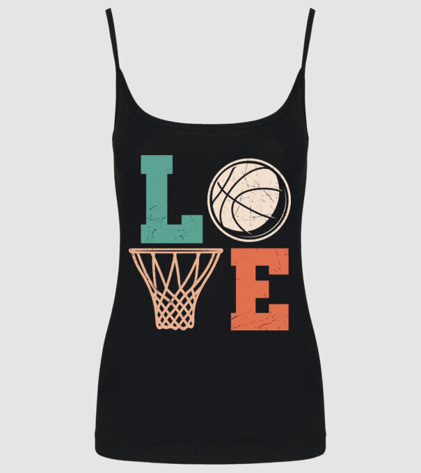LOVE basketball model negru pe tricou