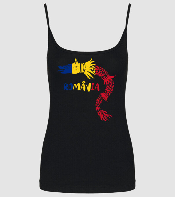 Lupul dacic model negru pe tricou