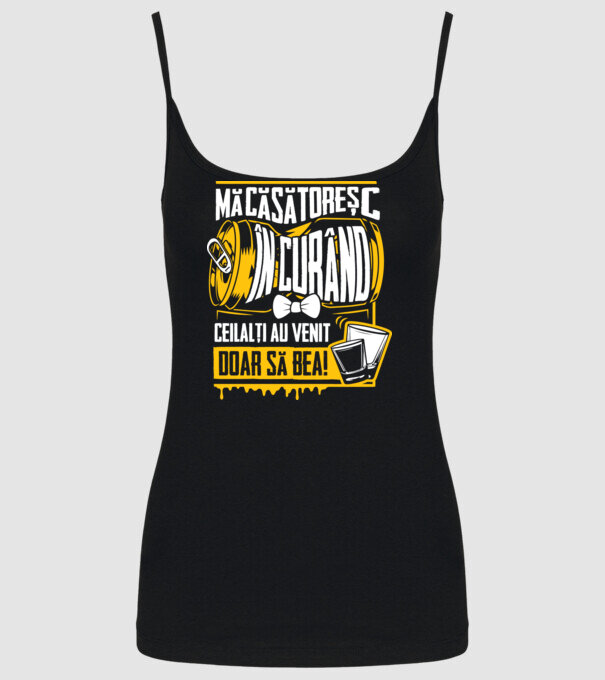 Mă căsătoresc în curând model negru pe tricou