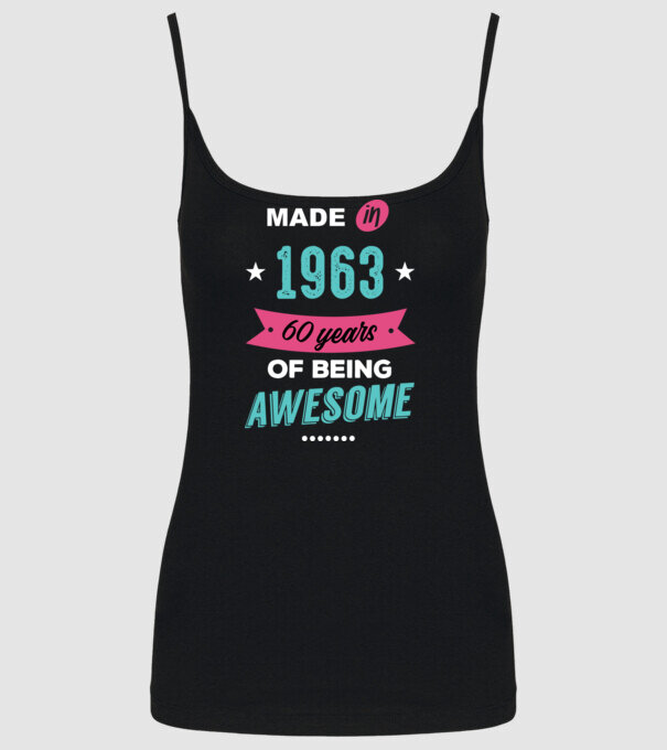 MADE IN 1963 model negru pe tricou