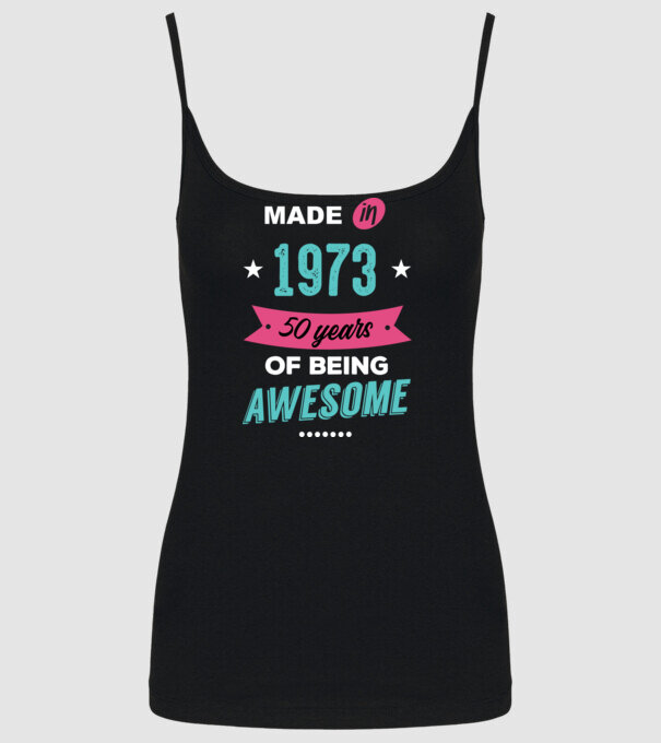 MADE IN 1973 model negru pe tricou