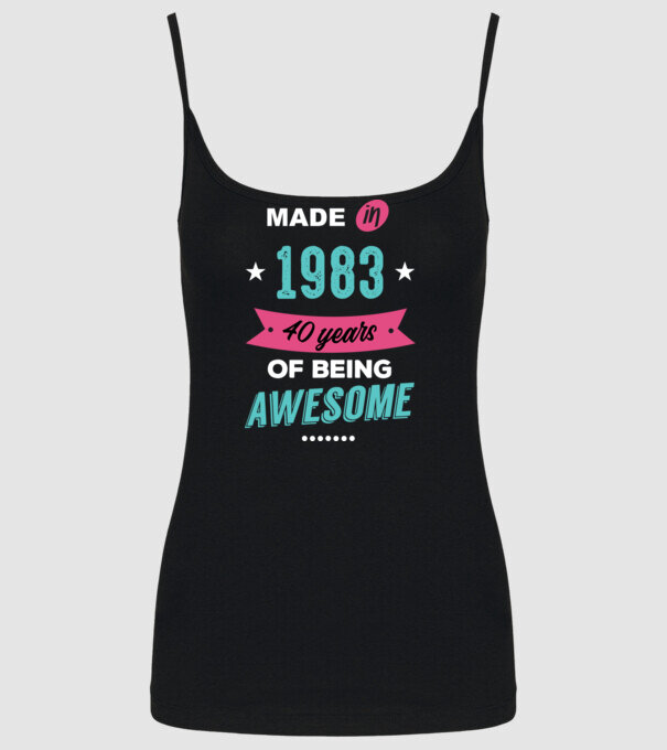 MADE IN 1983 model negru pe tricou