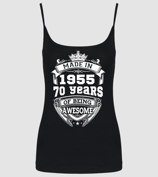 Made in awesome 1955 model negru pe tricou