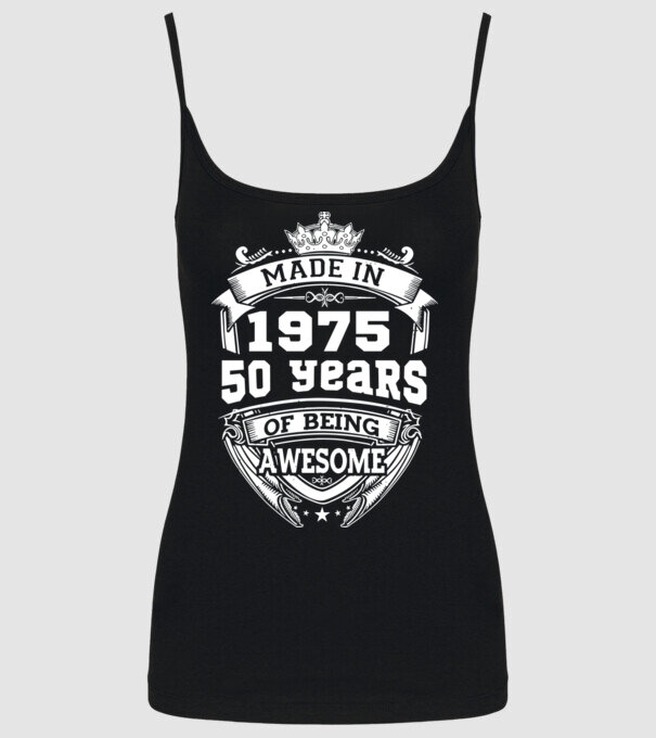Made in awesome 1975 model negru pe tricou