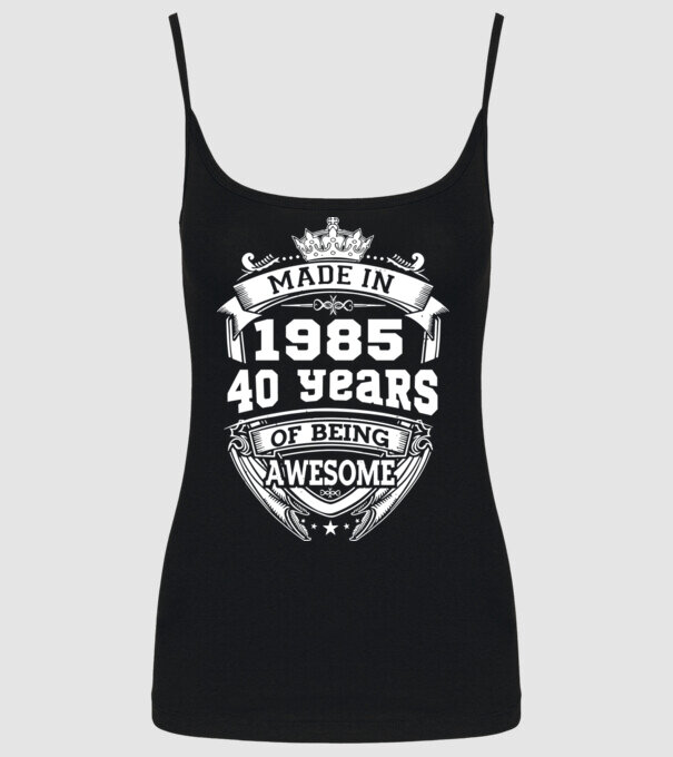 Made in awesome 1985 model negru pe tricou