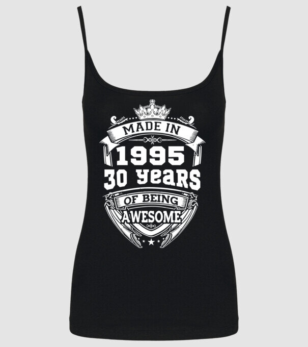 Made in awesome 1995 model negru pe tricou