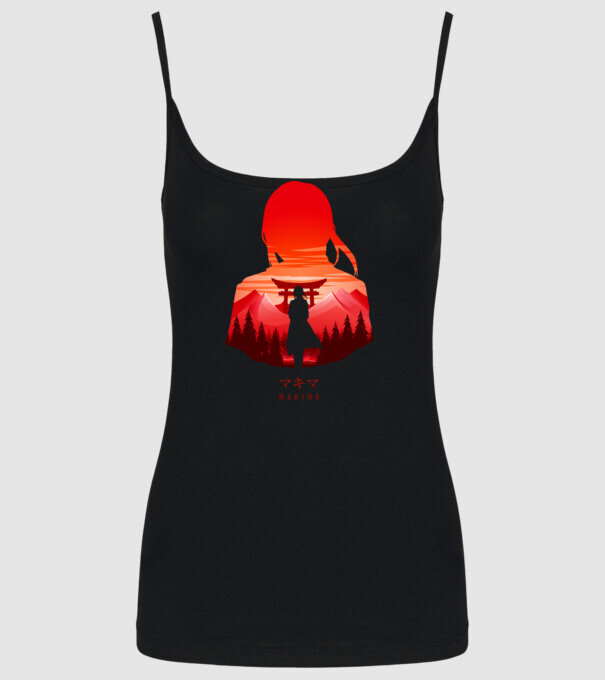 Makima model negru pe tricou