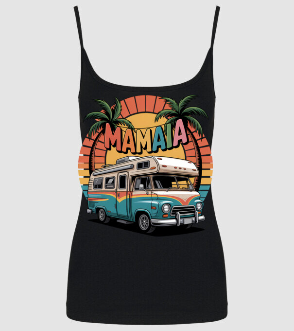 MAMAIA model negru pe tricou
