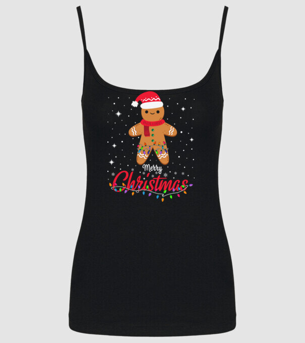Merry christmas cookie model negru pe tricou