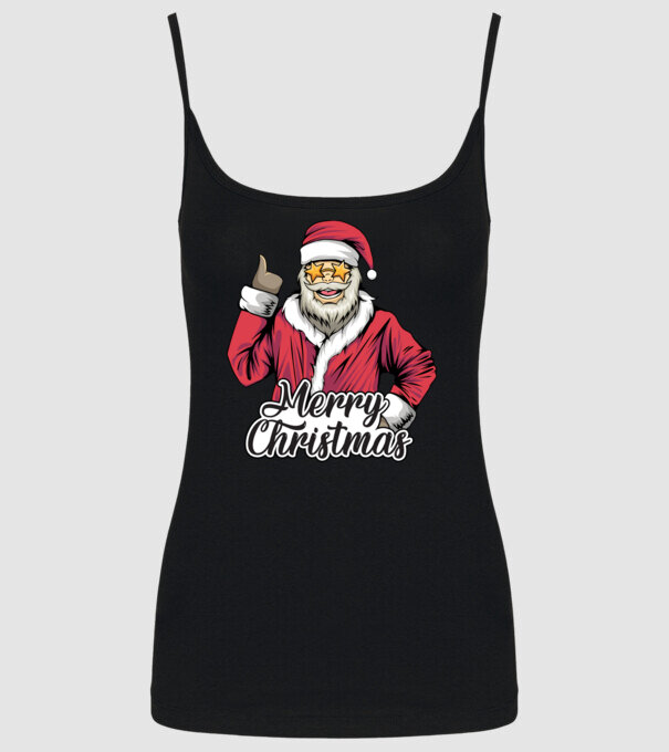 Merry christmas Santa model negru pe tricou