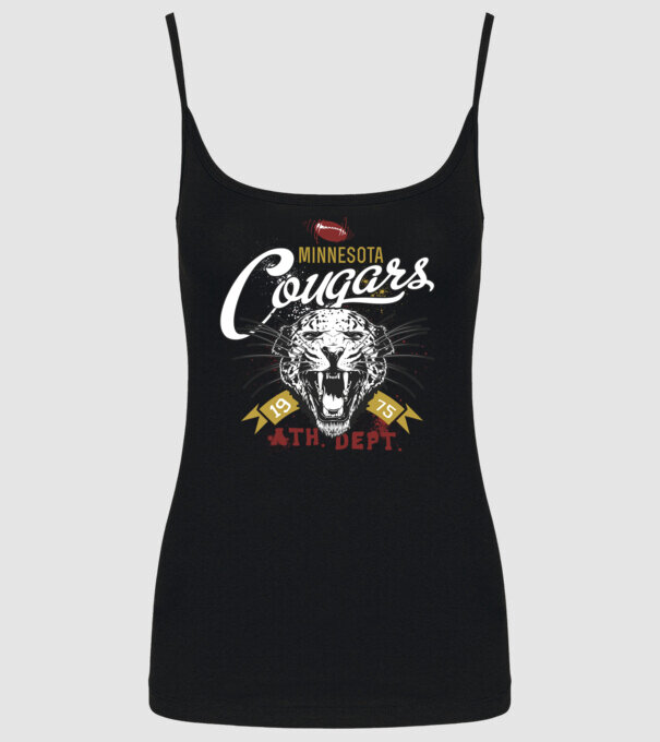 Minesota Cougars model negru pe tricou