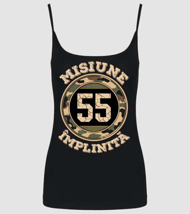 Misiune împlinită 55 model negru pe tricou