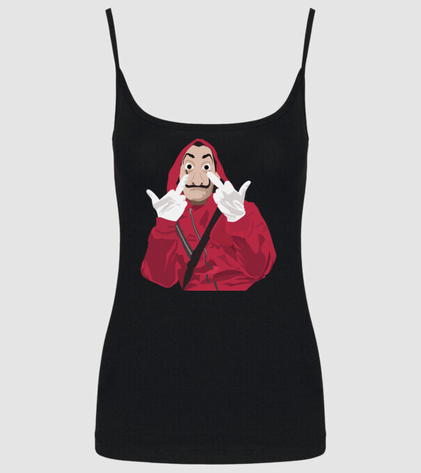 money heist fcku model negru pe tricou