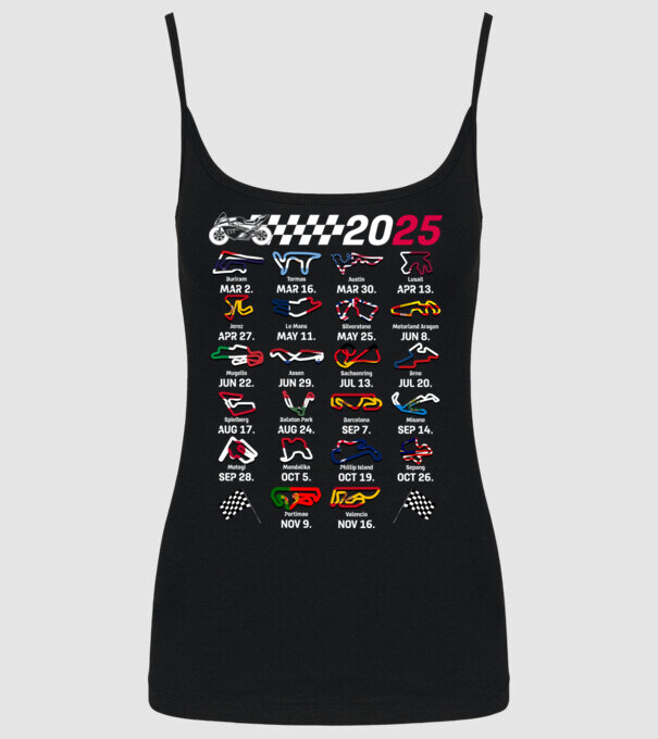 MOTOGP 25 CALENDAR Negru model negru pe tricou