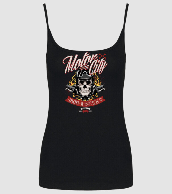 Motor City model negru pe tricou