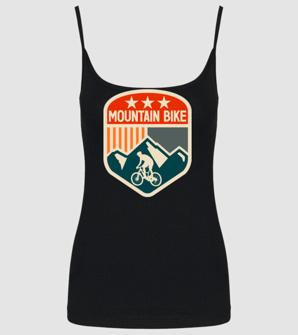 Mountain Bike model negru pe tricou