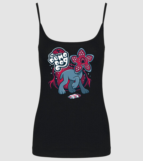 my little demodog model negru pe tricou