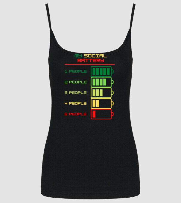 My social battery model negru pe tricou