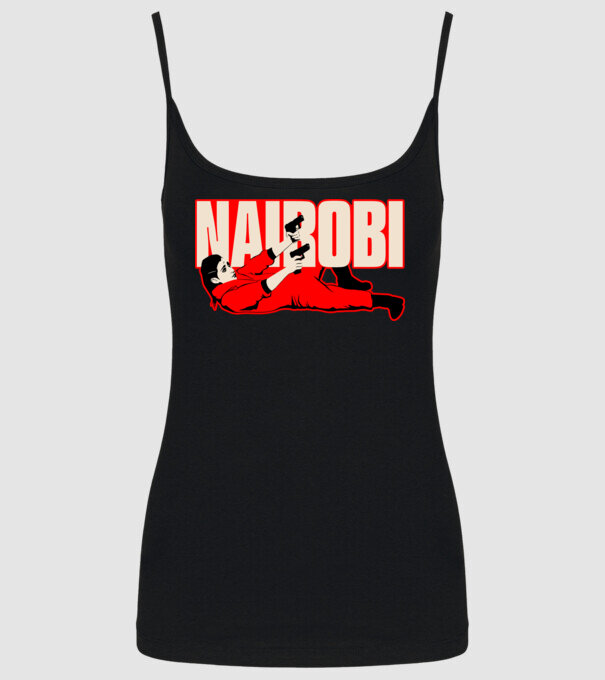 nairobi la casa de papel model negru pe tricou