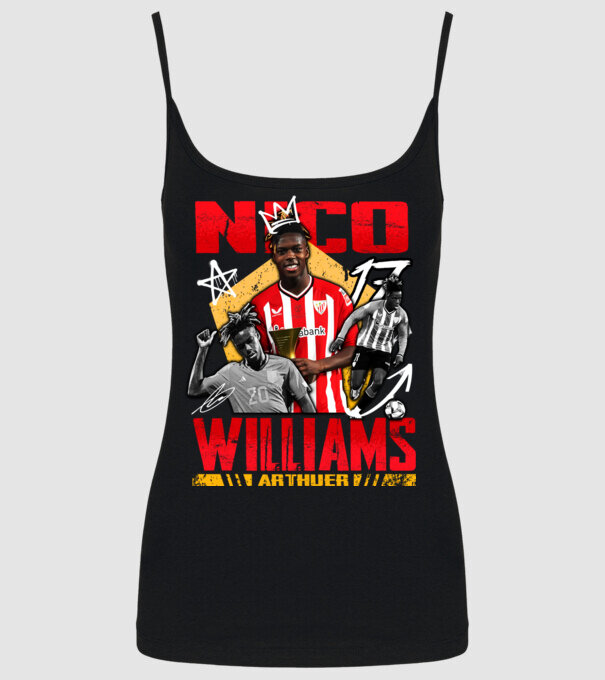 Nico Williams tribute model negru pe tricou