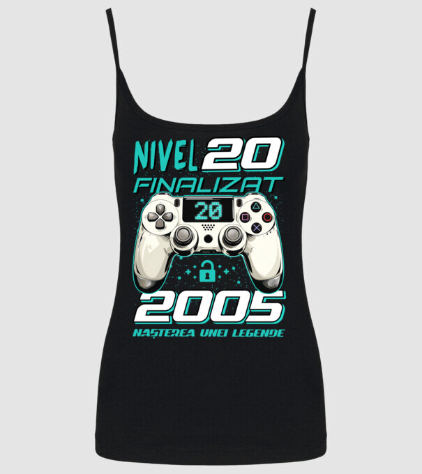 Nivel finalizat 20 2005 model negru pe tricou