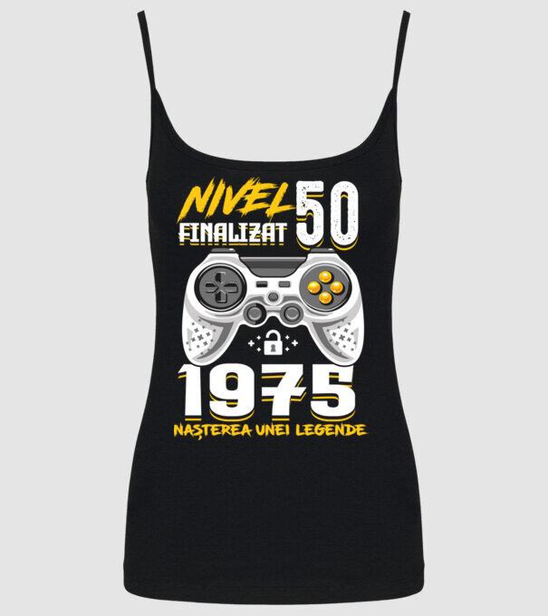 Nivel Finalizat 50 model negru pe tricou