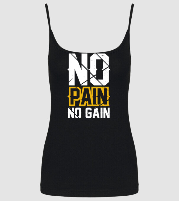No Pain No Gain model negru pe tricou